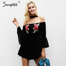 Женский комбинезон халтер Simplee 2019 женский ромпер с открытыми