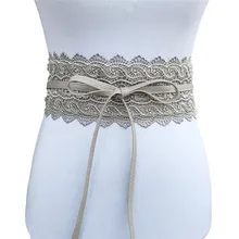 Черный, белый цвет Широкий корсет кружево Свадебные ремень женский галстук-бабочка ремень под кожу аллигатора Ремни для Для женщин свадебное платье пояс Z3