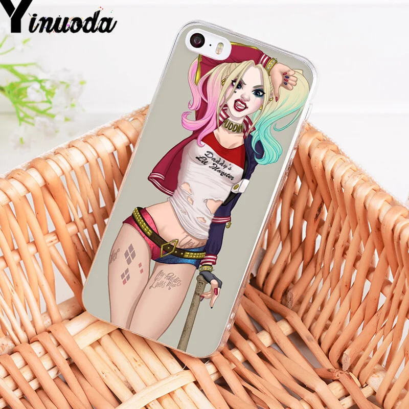 Yinuoda для iphone 7 6 X Чехол Harley Quinn отряд самоубийц Джокер подмигивание чехол для телефона для iphone 8 7 6 6S Plus X 5 5S SE 5C XS XR чехол