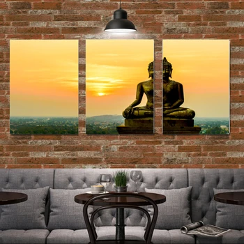 

New 3 Pieces Abstract Canvas Printing Buddhism Buddha Canvas Picture Cuadros Paintings Budda Canvas Art For Bed Room No framed