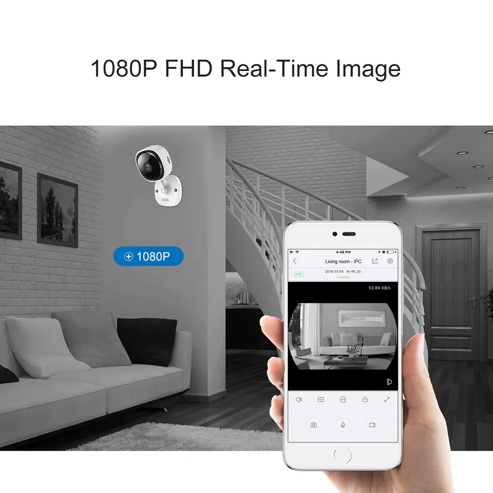  CAMERA SANNCE HD 1080P Fisheye IP Macchina Fotografica Senza Fili Wifi Mini Rete Camara Visione Not