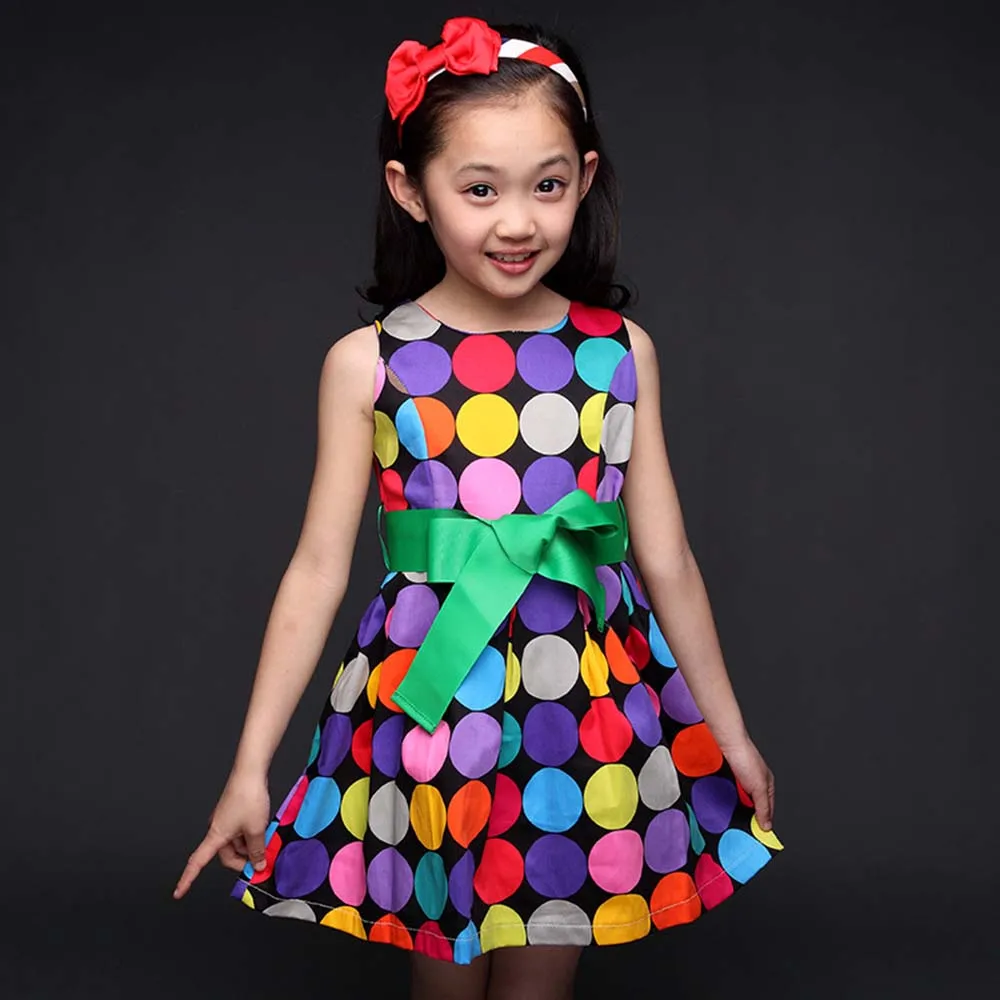 

Toddler Girl dress Summer Beach Style Pattern Print Elegant dress for girl Toddler Kid 4 6 8 10 12 14 year teenage girls clothes