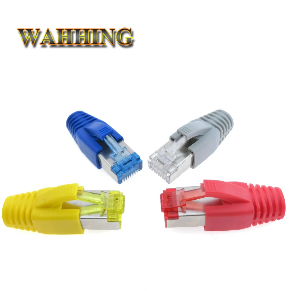 4/8x Cat6 RJ45 экранированные штекеры 7 0 мм комплект сапог соединитель сеть Cat 6 разъем
