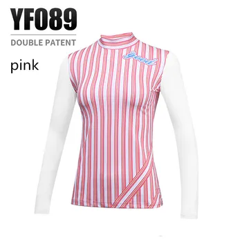 

PGM new autumn winter golf Sportswear ladies long sleeved T-shirt vertical stripes Golf tight elastic Breathable sports clothing