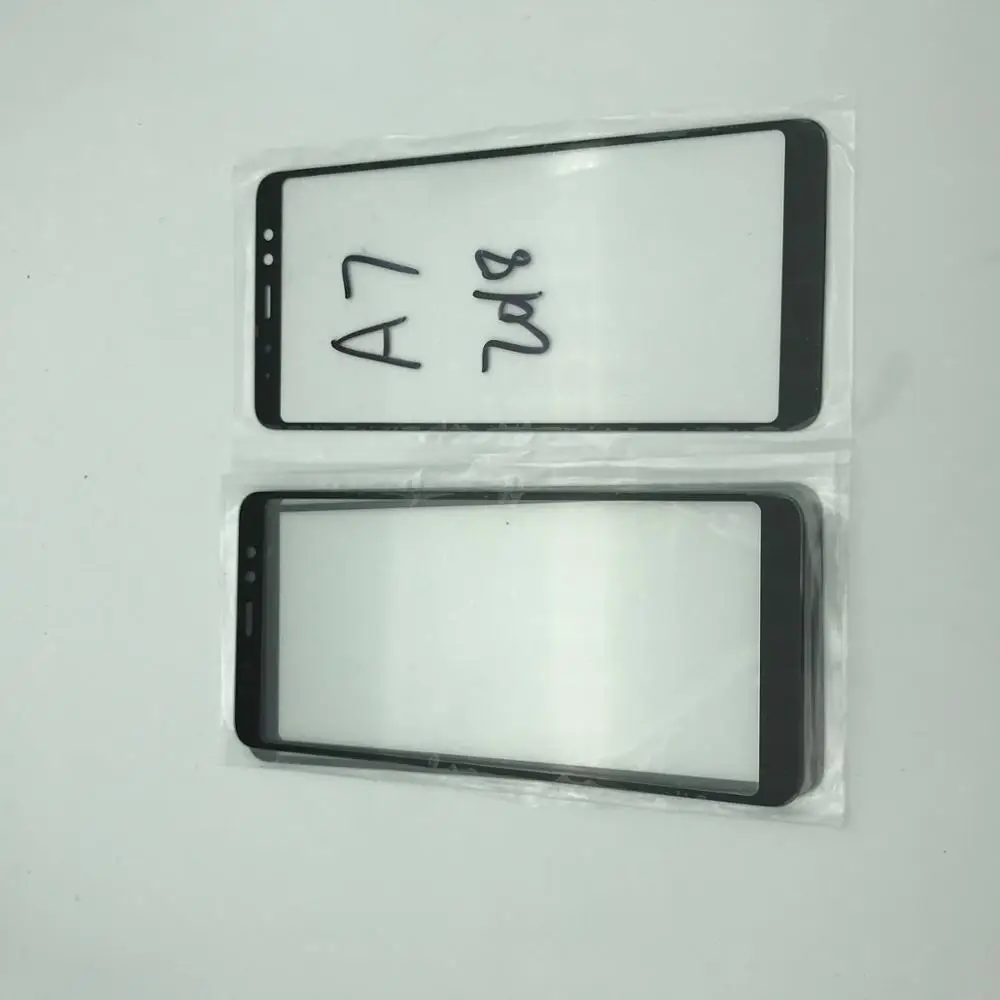 2 шт. Сенсорный экран спереди Стекло панель для samsung A7 Передняя Внешний Стекло крышка объектива трещины Экран Замена Ремонт