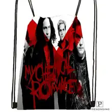 Custom my-chemical-romance походная сумка на шнурке милый рюкзак для детей(черная спинка) 31x40 см#2018611-2