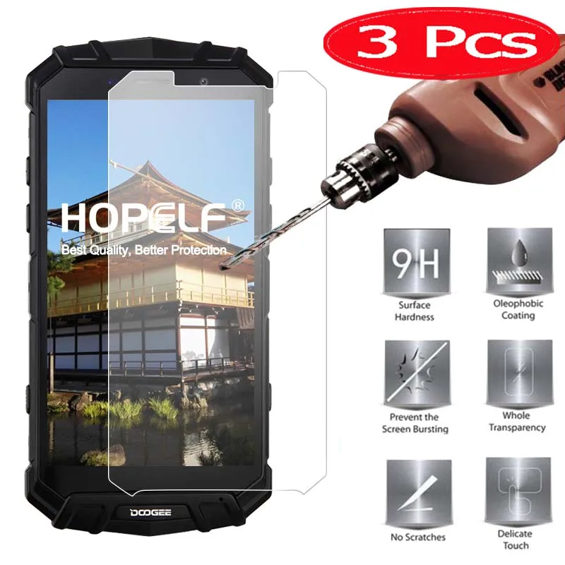 

3Pcs Tempered Glass for Doogee S60 Glass Screen Protector 9H 2.5D Phone Protective Film Glass for Doogee S60 Tempered Glass