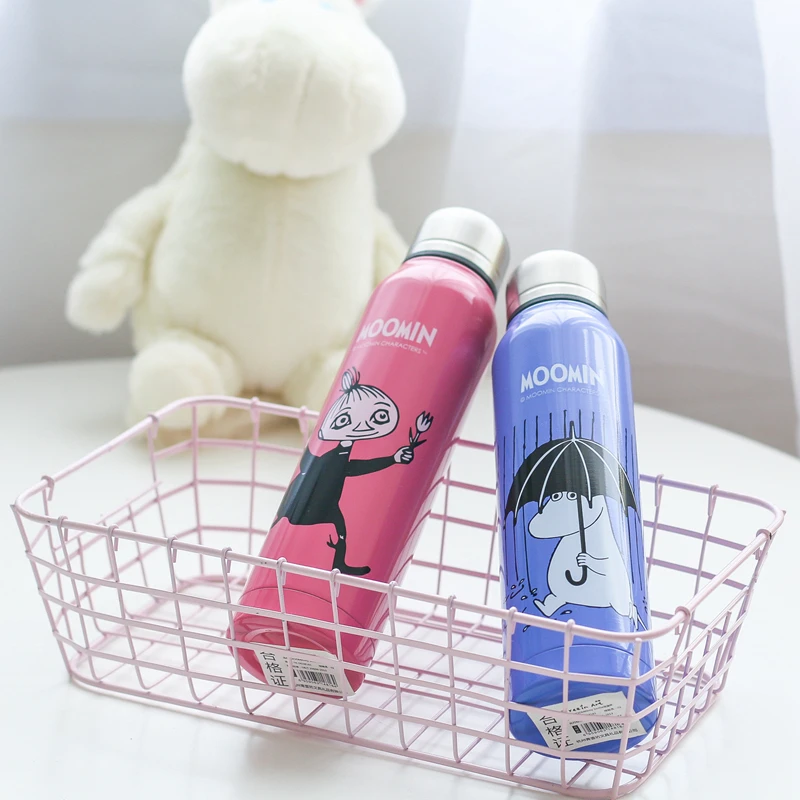 

280ml Bullet Cute Cartoon Moomin Little My Girl Hippo Stainless Steel Vacuum Flask Blue Black Pink White Termos Thermos Bottle