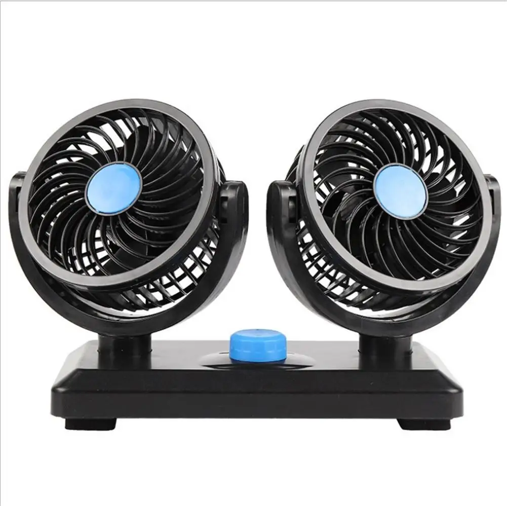 

12V 24V 360 Degree Rotating Car Auto Air Cooling Fan All-Round Adjustable Dual Head Low Noise Cooling Air Fan Car Accessories