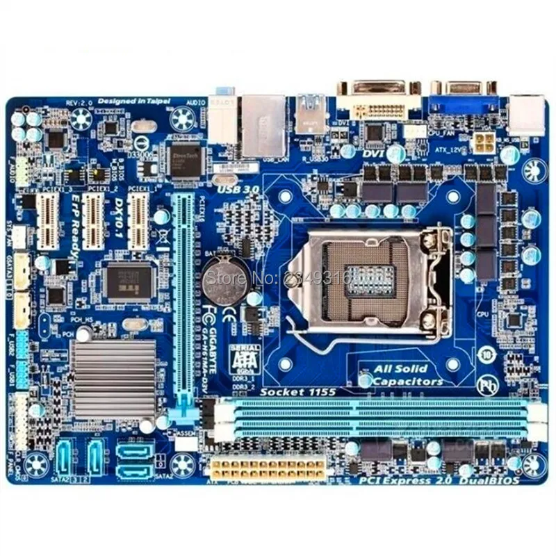 Оригинальная настольная Материнская плата Gigabyte GA-H61MA-D3V H61MA-D3V H61 LGA 1155 i3 i5 i7 DDR3 Micro-ATX полностью протестирована