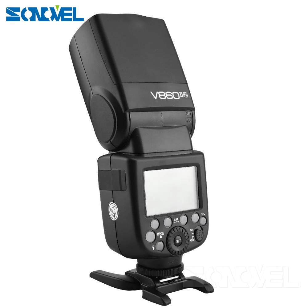 Вссветильник Godox V860II N i TTL 1/8000S HSS Master Slave GN60 2 4G Беспроводная литий ионная батарея