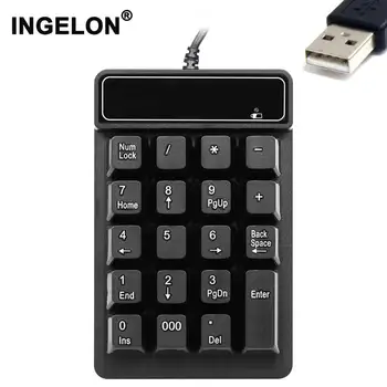 

Ingelon USB Keypad 19 keys Numeric Keyboard Mechanical 5 million Times keycap Black Waterproof Mini Keyboards for PC Laptop Note