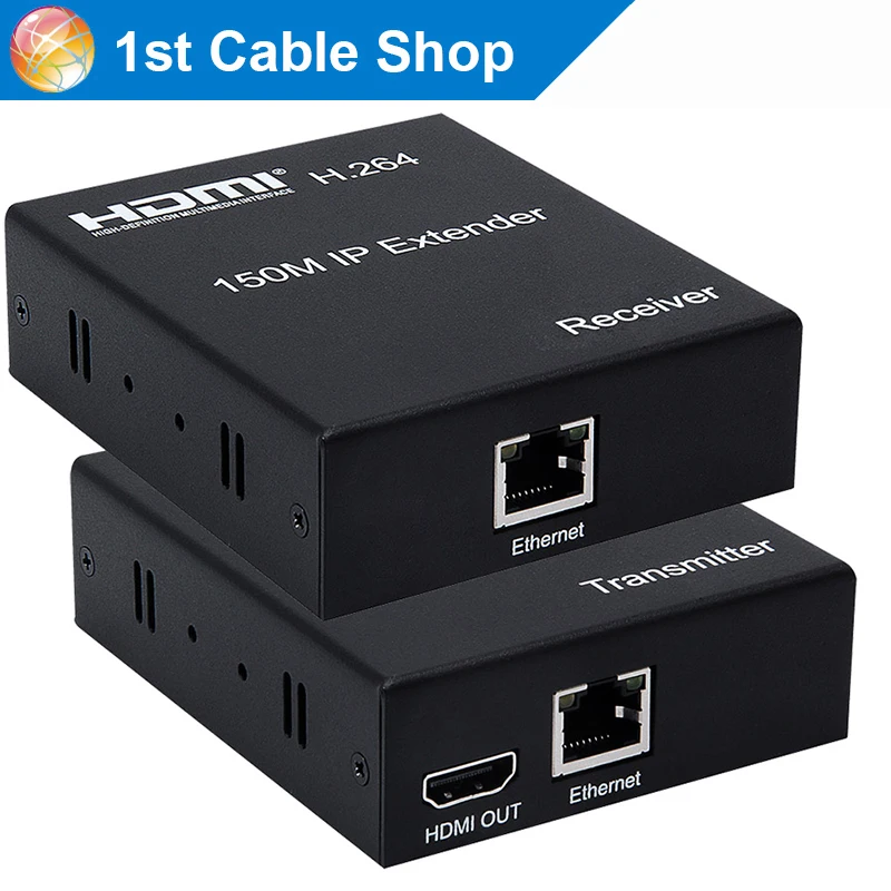 TCP/IP HDMI расширитель приемник с ИК и петлей до 120 м (один TX к N RX через