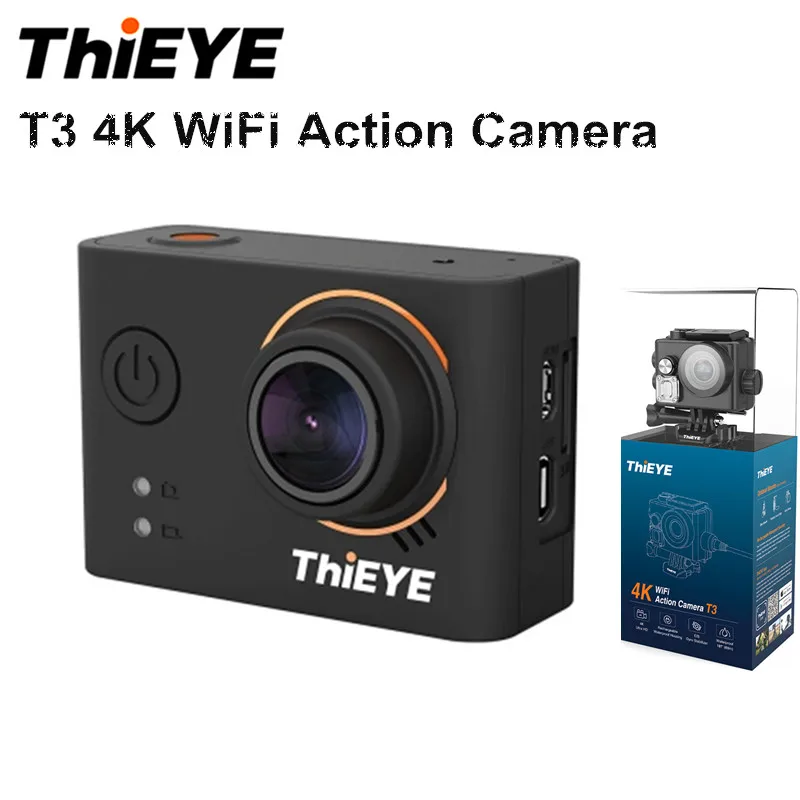 

ThiEYE T3 Novatek 96660 Action Camera WiFi HD 4K 24fps 12MP Sports Camera 2'' TFT LCD Screen 40m Waterproof 1080P Sport Camera
