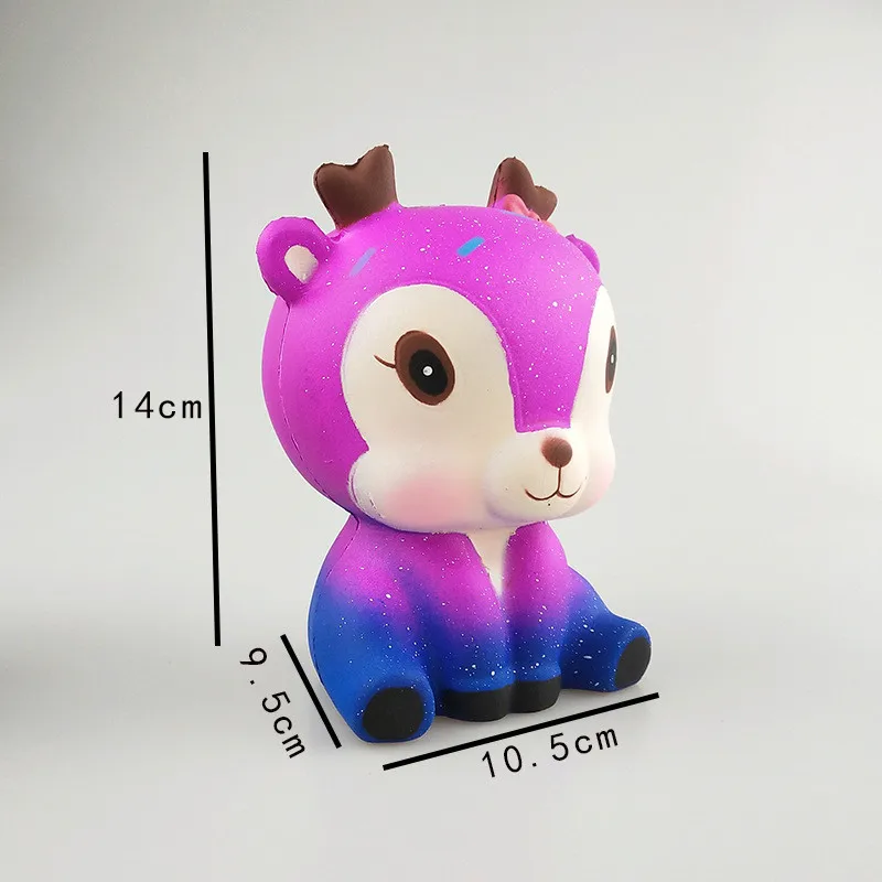 14x10.5x9.5cm Мягкий антистресс PU звезда цвет пятнистый олень милые животные розыгрыши игрушки для детей медленно отскок Squishi антистресс - Цвет: 14x10.5x9.5cm