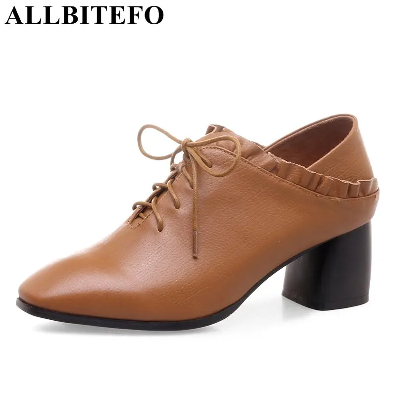 pumps with a thick heel