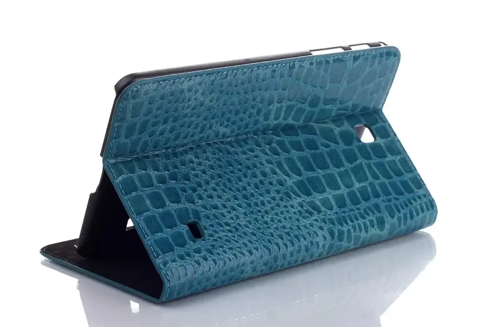 

New Crocodile Magnetic Closure Stand PU Leather Protective Sleeve Cover Case For Samsung GALAXY Tab 4 8.0 T330 T331 T335 Tablet