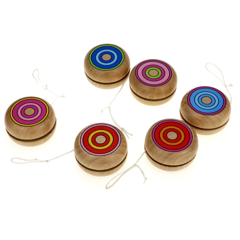 1PCS cute Wooden Yoyo Toys Hand Eye Coordination Development Yoyo Toy