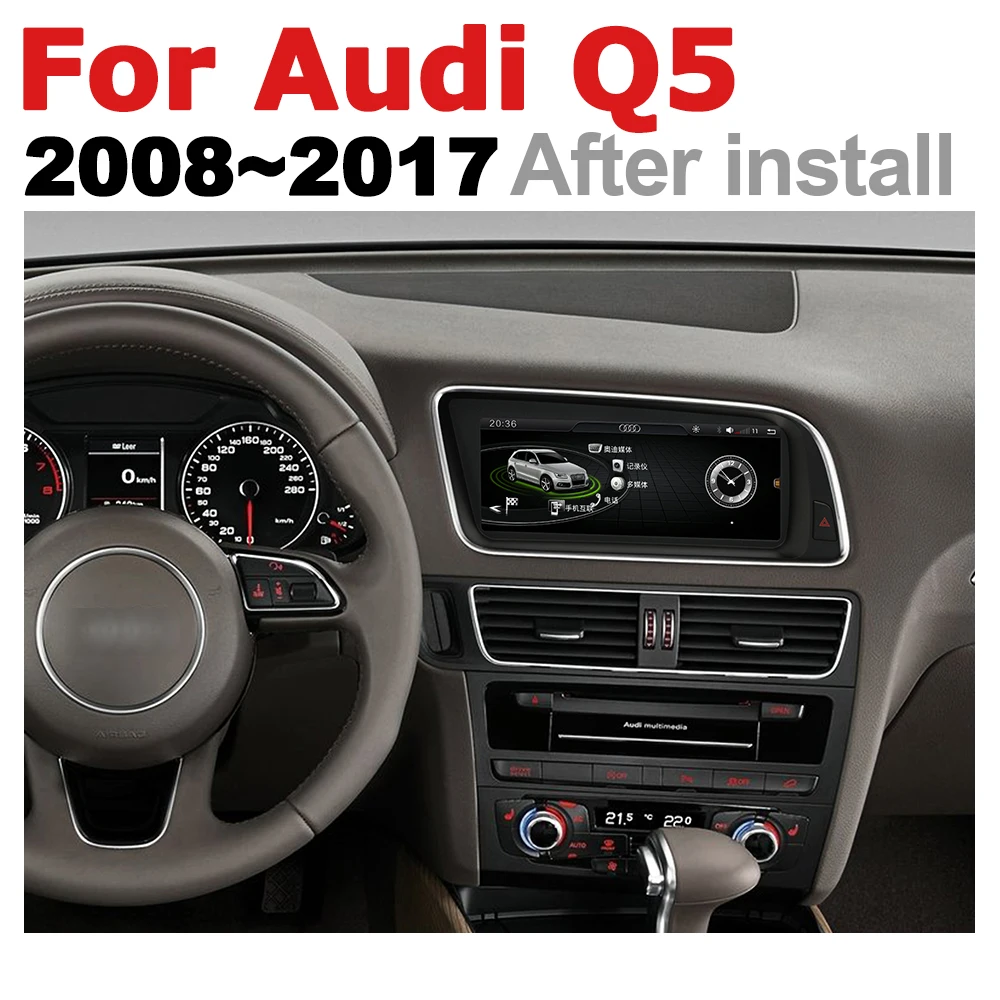 Discount Android 7.0 up Car Multimedia player For Audi Q5 8R 2008~2017 MMI WiFi GPS Navi Map Stereo Bluetooth 1080p IPS Screen 1