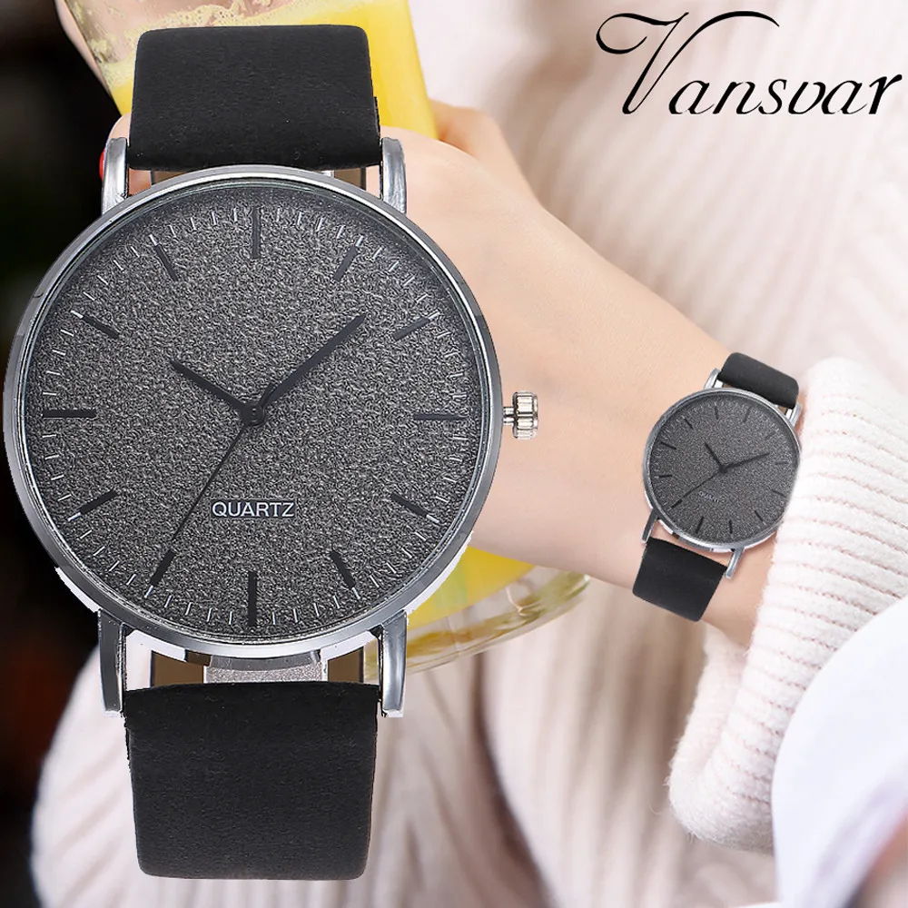

2018 female watchesWomen's Casual Quartz Leather Band Analog Wrist Watch luxury brand famous ladies watches casual