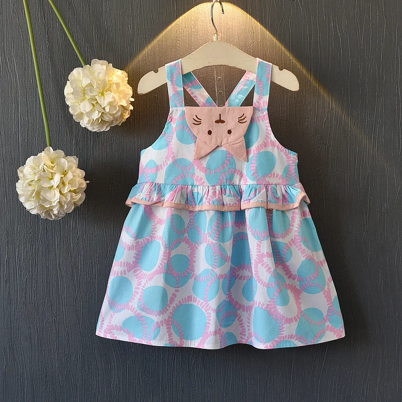 

kids dresses for girls 2018 new baby dress cute cat baby clothes sleeveless princess dress party vestido vetement enfant fille