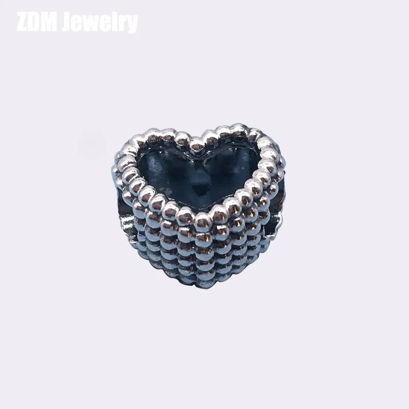 925 Sterling Silver heart shape charm beads Fit Original Bracelet for women Jewellery making | Украшения и аксессуары