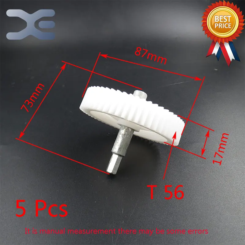

5Pcs Meat Grinder Parts Teeth 56 Diameter 87MM Tooth Thickness 17MM Shaft Length 73MM For Menuett