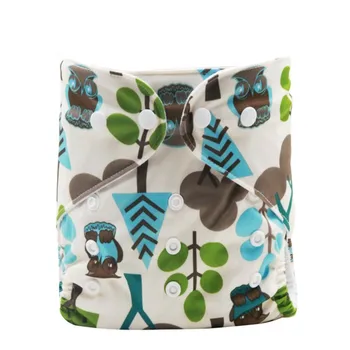 

Newborn Cloth Diaper Baby Washable Diaper Reusable Diapers Cartoon Print Breathable Leakproof Adjustable