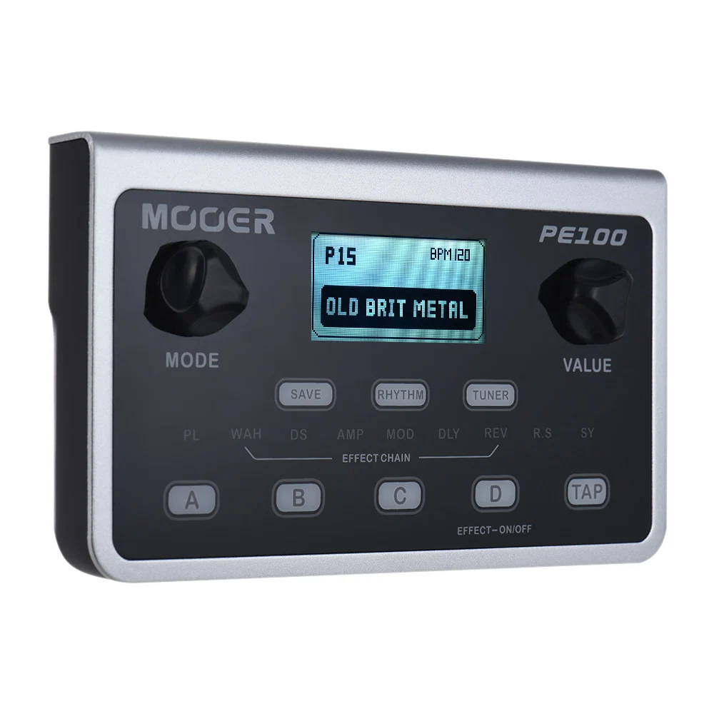 MOOER PE100 портативный мульти эффекты процессор гитары педаль эффектов 39 40
