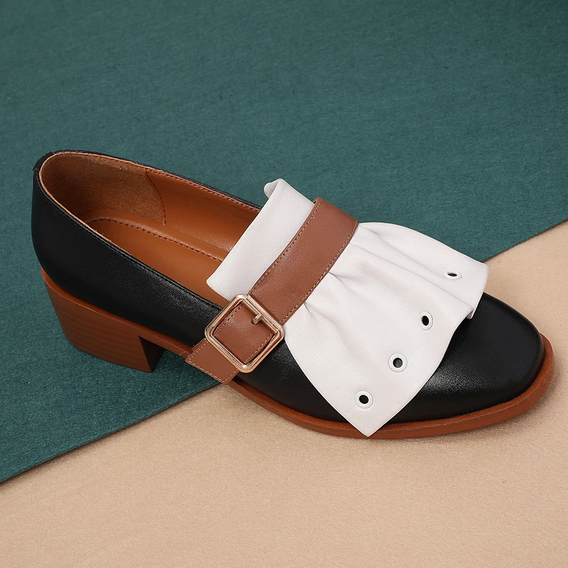 

XIUNINGYAN Sheepskin Shoes Woman 2017 Genuine Leather Women Shoes Flats 2 Colors Loafers Slip on Women's Fringe Flat Moccasins