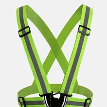 100 шт./лот качество взрослых Упругие сигнальный жилет проезжей части светоотражающий жилет безопасности дорожного движения ремень