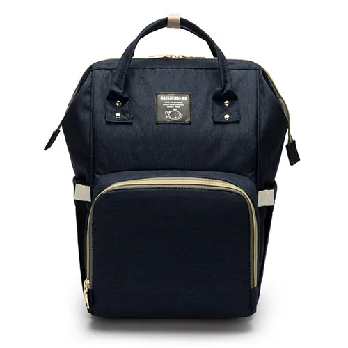 Navy Blue Новая детская сумка для подгузников, модная сумка для мамы, подгузник для беременных, Большая вместительная детская сумка, рюкзак для путешествий, дизайнерская сумка для кормления - Цвет: Navy Blue