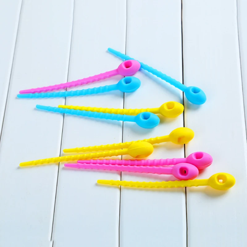 Random Color Food Grade Silicone Bag Ties All purpose Multi use Bag