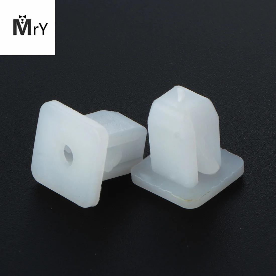 

100PCS 8mm White Square Auto Fasteners Auto Bumper Fastener Rivet Retainer Push Engine Cover Fender Car Door Trim Panel Clips
