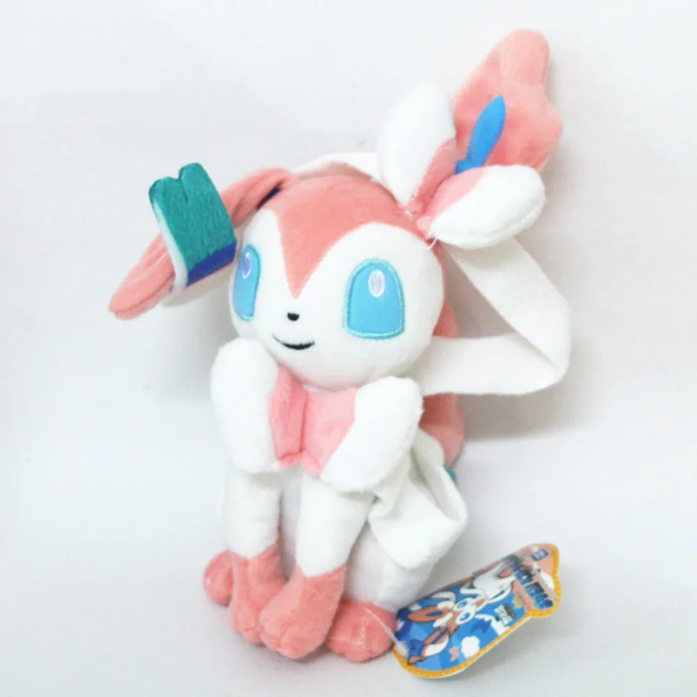 10/лот 9 видов стилей Umbreon Sylveon Eevee Vaporeon Flareon Espeon Leafeon Glaceon Jolteon 20 см плюшевые игрушки - Цвет: Sylveon