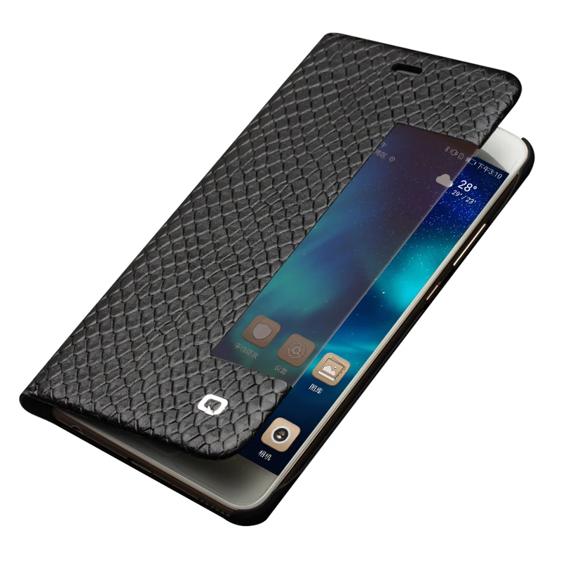 QIALINO из натуральной кожи Smart View Флип Чехол окно для huawei Ascend P10 чехол для huawei P10 плюс с сна проснуться Функция