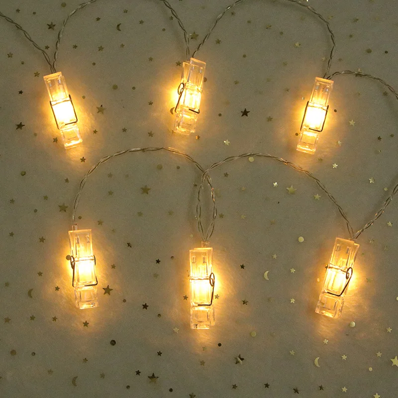 Photo Clip Holder LED String lights For Christmas New Year Party Wedding Home Decoration Fairy lights