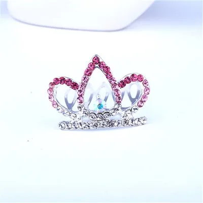 Малыш девушки Diademas Para Bebe корона платье для первого причастия, элегантный стильный браслет в виде полой позолоченой тиара корона принцессы вечерние Головные уборы украшения - Цвет: Сливовый