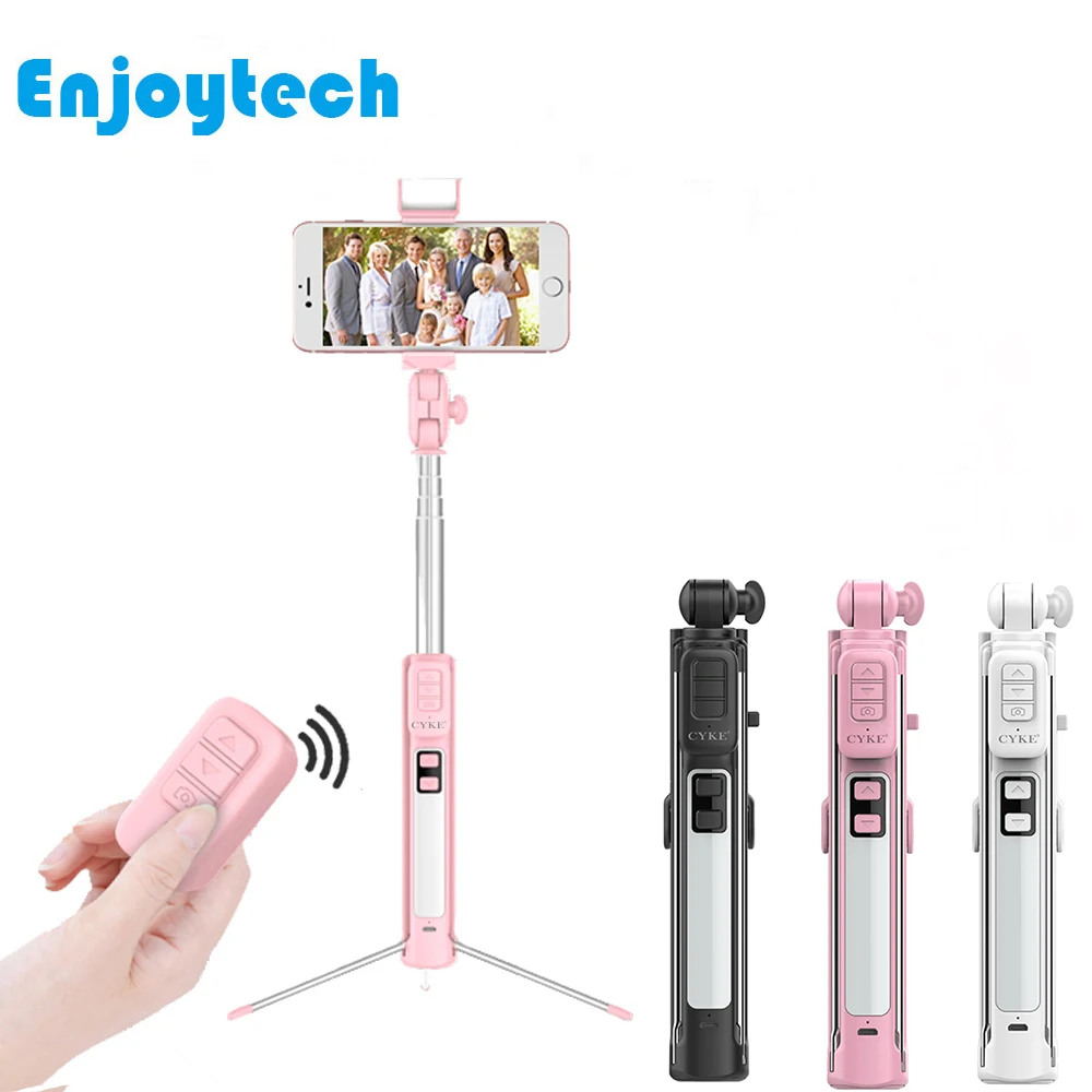 

Bluetooth Selfie Stick Fill Light Remote Control Extendable Monopod With Tripod Wireless Selfie Stick for Xiaomi Iphone phone