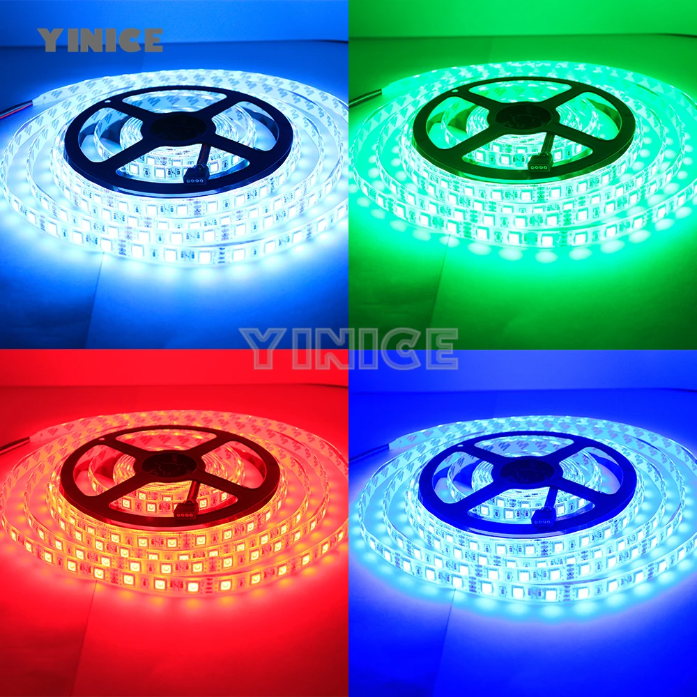 SMD5050 Водонепроницаемый 60LED/M AC 220 В 5 м 300 светодиодов rgb гибкие СВЕТОДИОДНЫЕ пульт