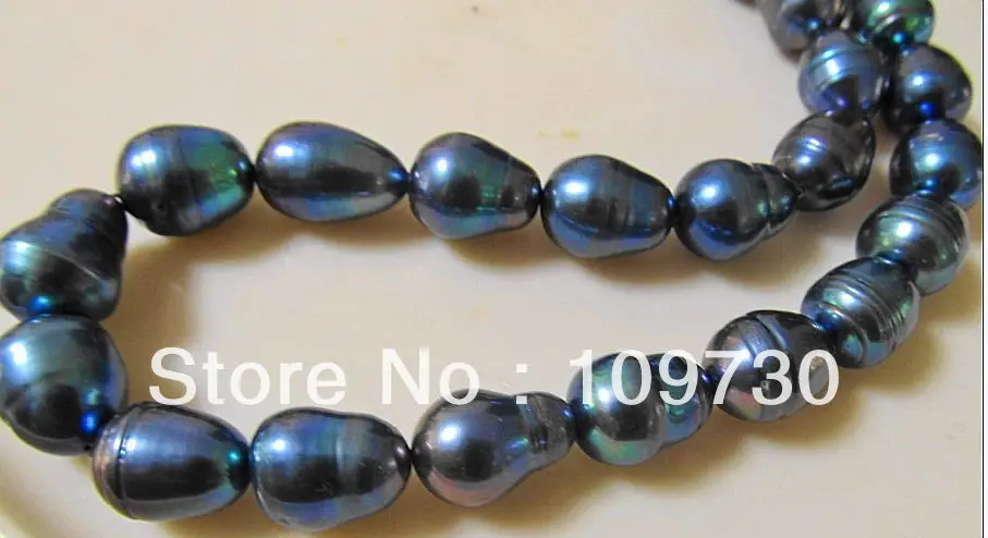 

Jewelry 00733 TOP HUGE TAHITIAN GENUINE BLACK GREEN BLUE PEARL NECKLACE