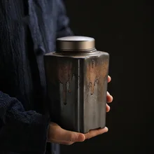 TANGPIN-contenedores de té de cerámica japonesa, bote de té de porcelana