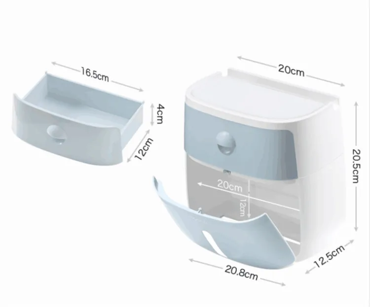 Многофункциональный практичный двухслойный водонепроницаемый настенный держатель для туалетной бумаги с выдвижным ящиком аксессуары для ванной комнаты