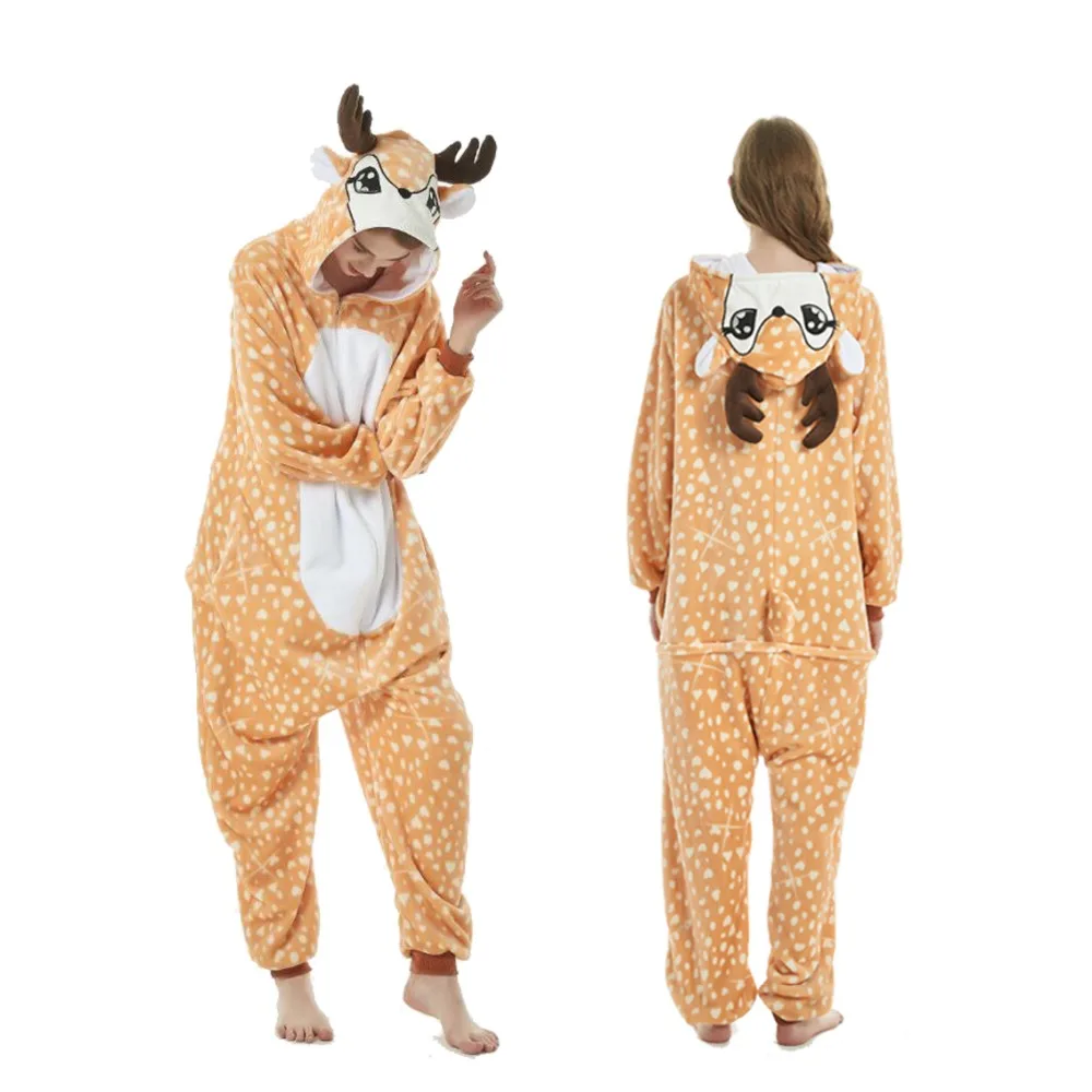 

Wholesale Women Animal Stitch Onesie Unicorn Panda Giraffe Totoro Pikachu Onesies Adult Unisex Cosplay Costume Pajamas Sleepwear