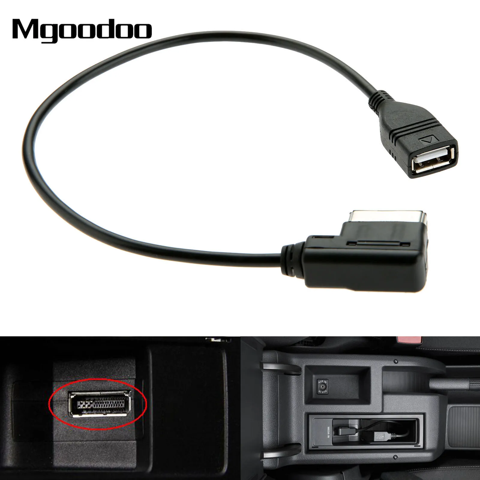 Cable auxiliaire aux adaptateur mp3 AMI USB pour AUDI A3 A4 A6 A8 Q5 Q7