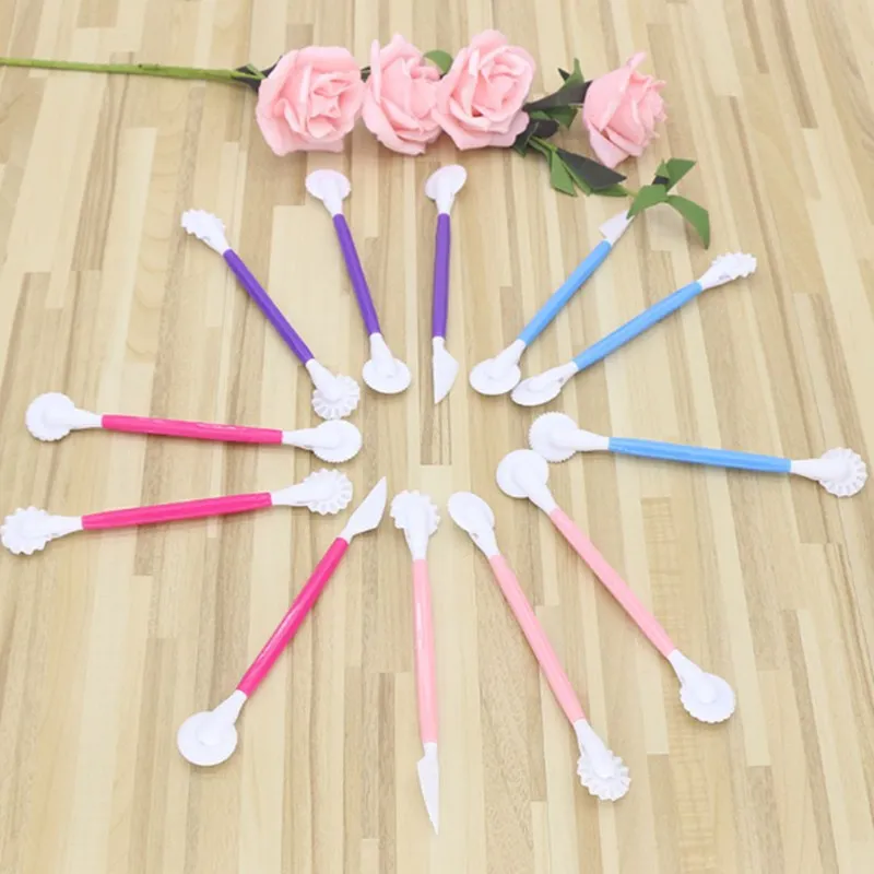 

3Pcs Sugar Craft Fondant Cake Pastry Carving Cutter Chocolate Sugar Craft Flower Sculpture Group Decorating Tool DIY Baking Tool