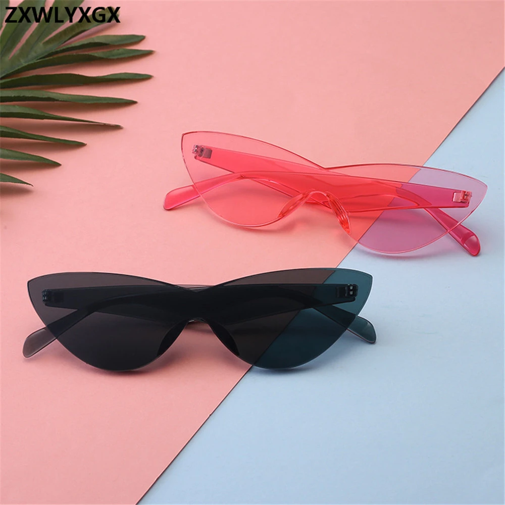 ZXWLYXGX gafas de sol de una pieza para mujer, anteojos de diseñador de marca a la bonitos, retro, Ojo de Gato, Vintage, baratos, Rojo|Gafas de sol para mujer| - AliExpress