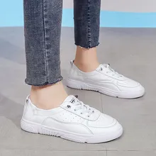 YOUYEDIAN/Женская обувь на плоской подошве; коллекция года; белая Повседневная обувь; кроссовки; женские лоферы на плоской подошве со шнуровкой; женские кроссовки на плоской подошве