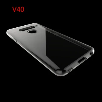 

100pcs/lot transparent smooth Soft TPU Cover Case for LG V40