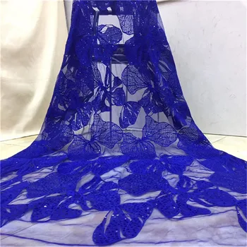 

white Sequins Lace Fabric 2019 High Quality African Evening Dress Fabrics New Nigeria Sequined Embroidered Mesh Net Lace Fabric